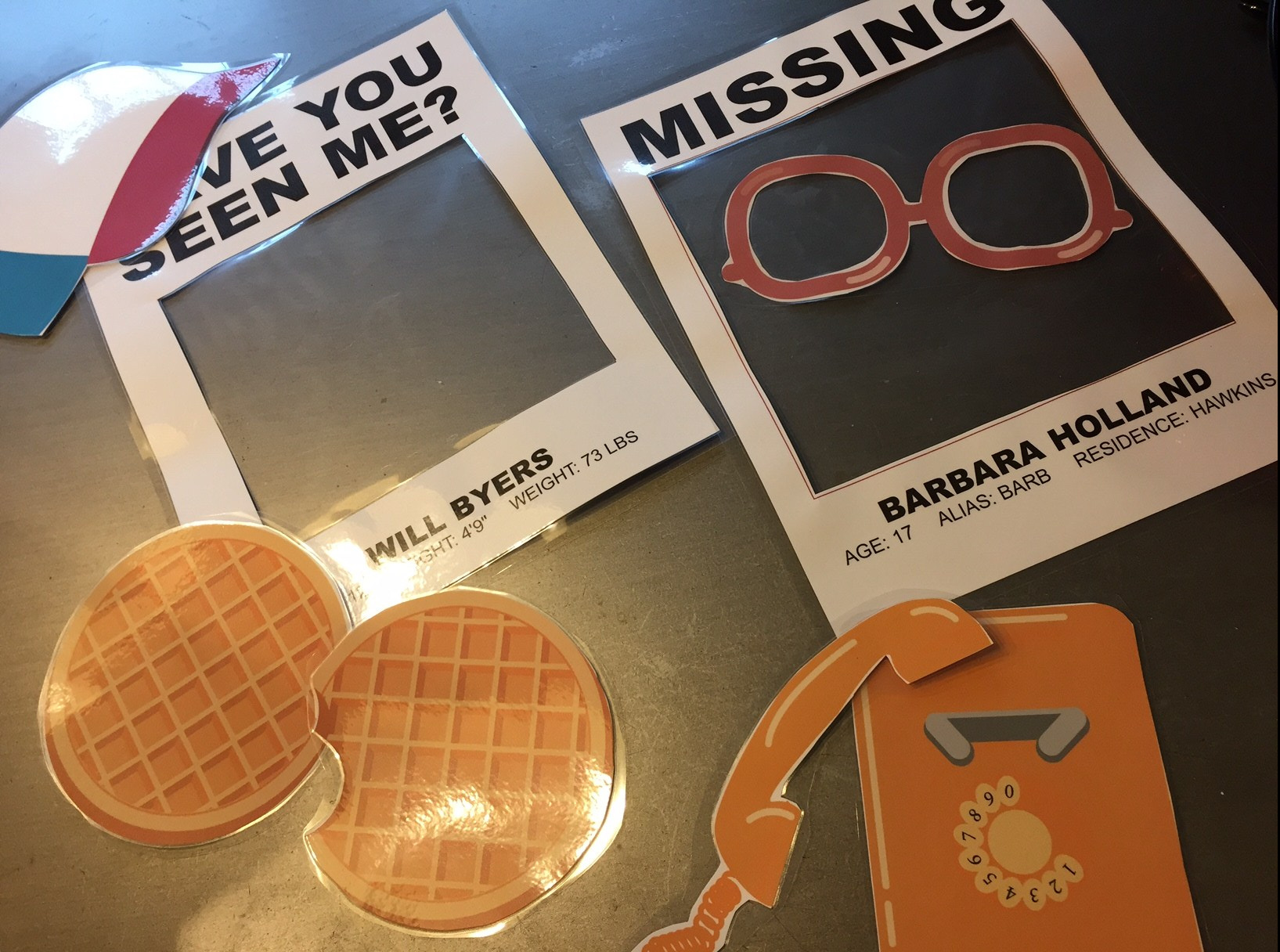 Stranger Things printable photo props
